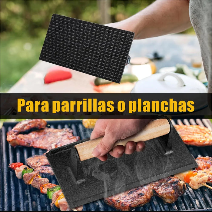 Prensa De Parrilla De Hierro Fundido Para Hamburguesas grado b