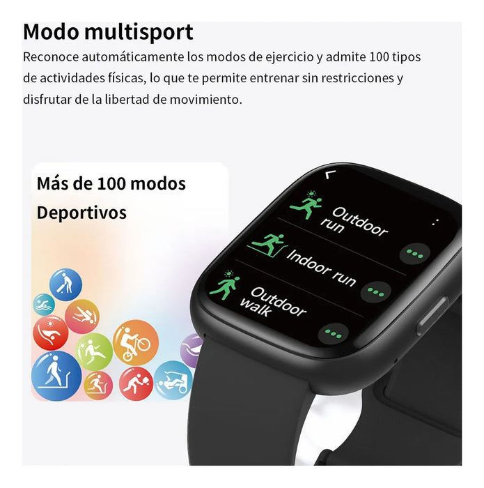 Reloj Inteligente 2.01'' Deportivo Mujer Hombre Smartwatch Grado B