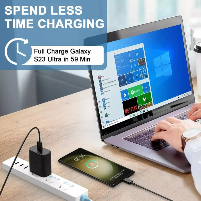 Tipo Cargador Rápido 45W Tipo C/C para Samsung | Grado B