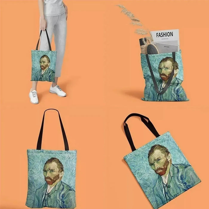 bolsas para mujer de hombro gran capacidad de lona,van gogh 789