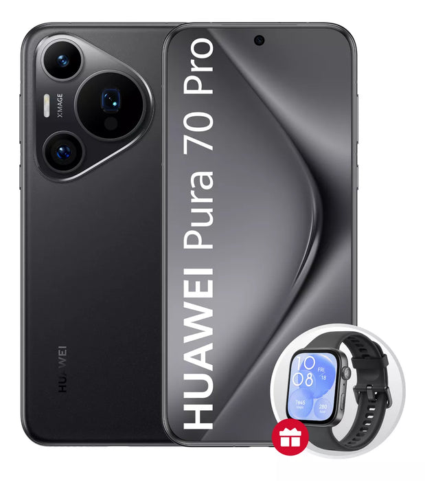 celular huawei pura 70 pro 12 + 512 gb negro + watch fit 3 GRADO A