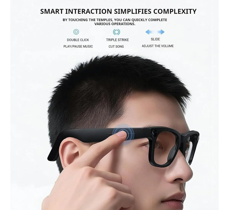 Lentes Inteligentes con Cámara AI y Filtro de Luz Azul GRADO B.