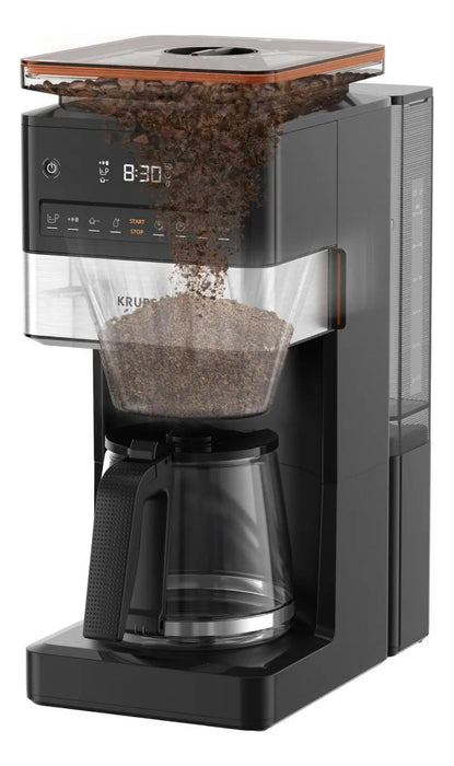 Cafetera De Filtro Grind & Brew, Krups Con Molino, Con Sistema Antigoteo Y Capacidad Para 10 Tazas, Muele Los Granos Al Momento Para Tener Un CafÃ© Mas Fresco, Incluye Filtro Permanente, Km842850 GRADO B