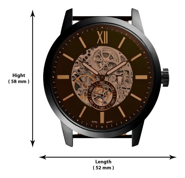 RELOJ HOMBRE FOSSIL TOWNSMAN MECANICO COLOR DE LA CORREA CAFE GRADO B