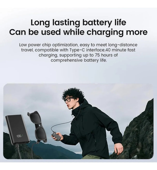 Lentes Inteligentes con Cámara AI y Filtro de Luz Azul GRADO B.