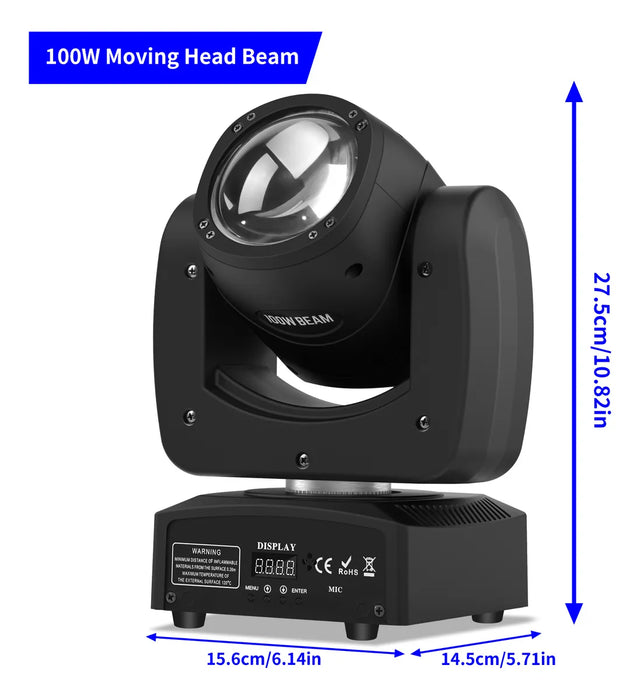 LUCES DE DJ DE CABEZA MÃ³VIL DE 120 W LED RGBW 4 EN 1 DMX GRADO A