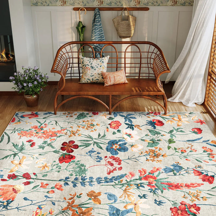 180X270CM ALFOMBRA DECORATIVA SALA ESTILO MODERNO FLORAL GRADO A.