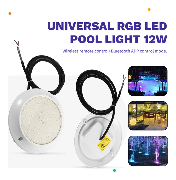 LUZ PISCINA GRANDE 36W RGB IP68 REMOTO JARDÍN ESTANQUE  1PC 1 GRADO B