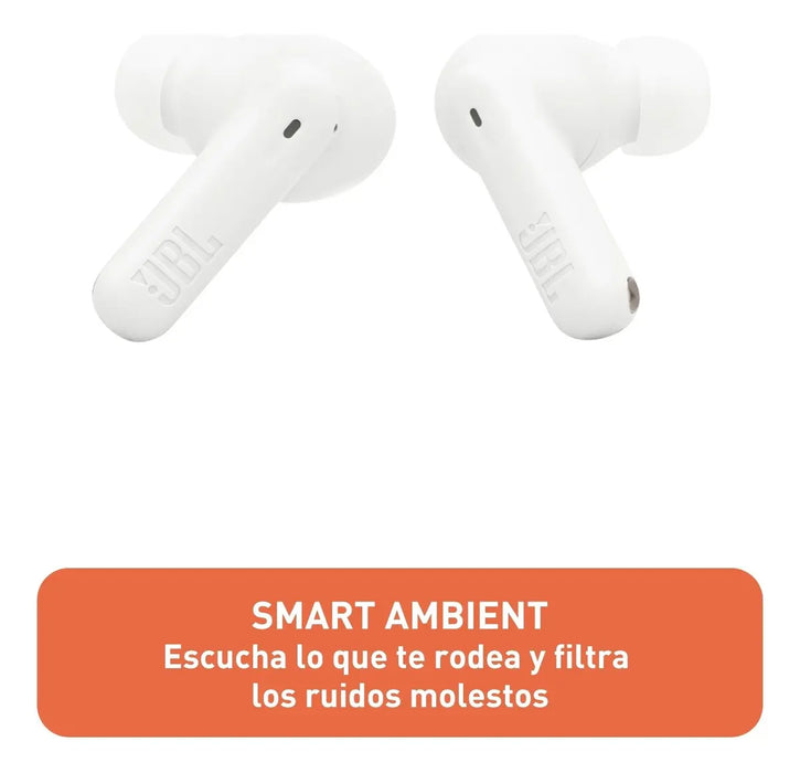 🔥 Audífonos JBL Vibe Beam 2 | Cancelación de Ruido y 40h de Batería | Color Blanco (Grado B) 📦