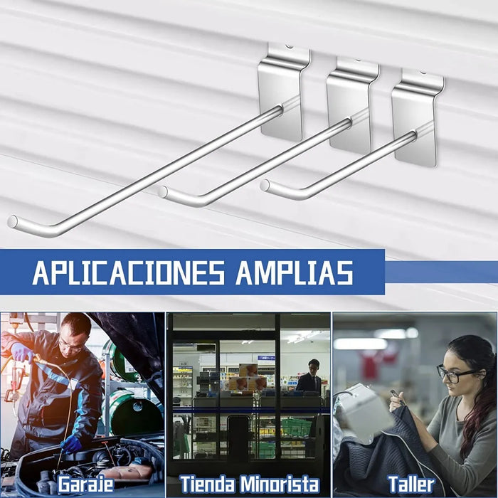 100 Pcs Gancho Blister Panel Ranurado Exhibipanel 15 Cm GRADO B