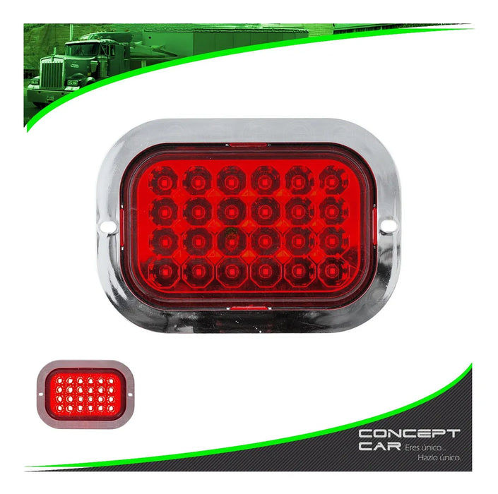 Plafón Rectangular F1 de 18 LEDs con Arillo y Bisel