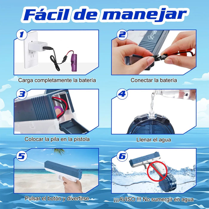 Pistolas Aguas Niño Electrico Pistolitas De Agua Juguete GRADO B