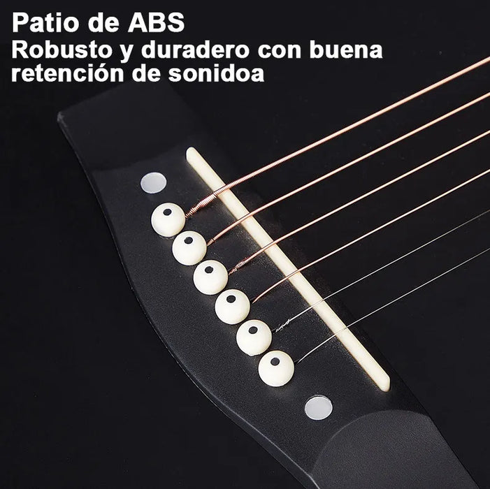 Guitarra Acustica Curva Paquete Basico De Accesorios 38in GRADO A