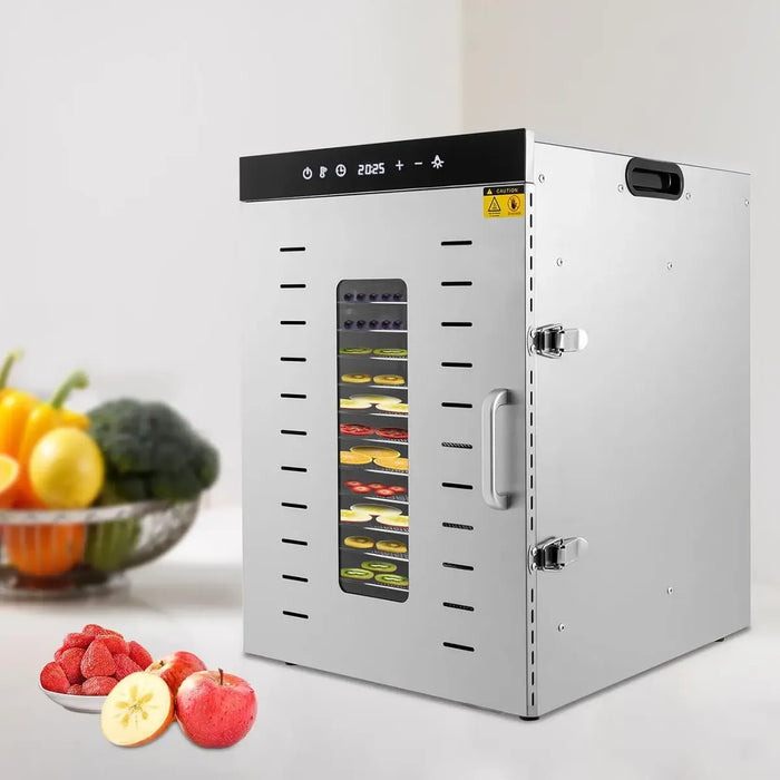 DESHIDRATADOR ALIMENTOS 16 BANDEJAS INDUSTRIAL ACERO INOXIDABLE Grado B