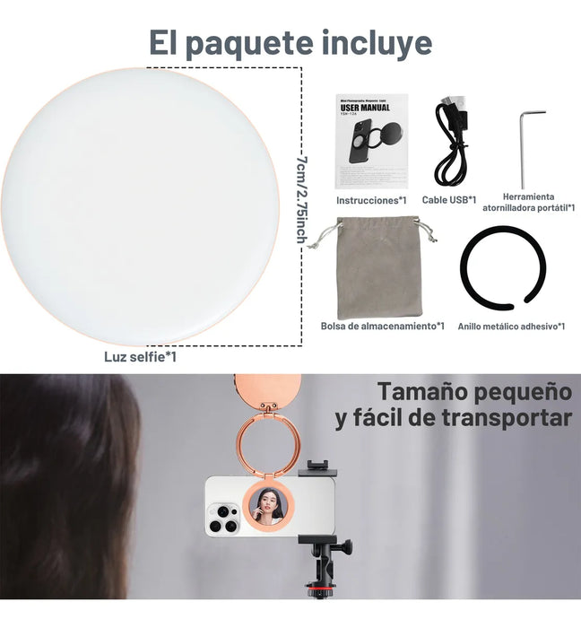 Aro De Luz Led  De Relleno Magnética Para Celular Grado B