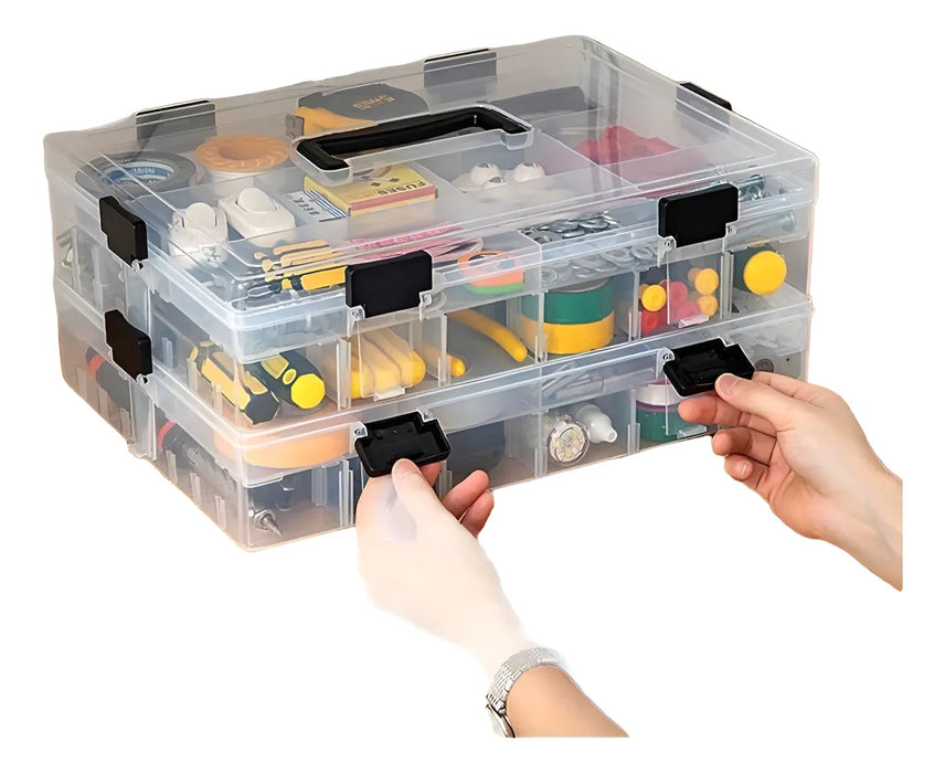 CAJA DE HERRAMIENTAS PORTATIL DIVIDIDA EN CUATRO CAPAS GRADO B