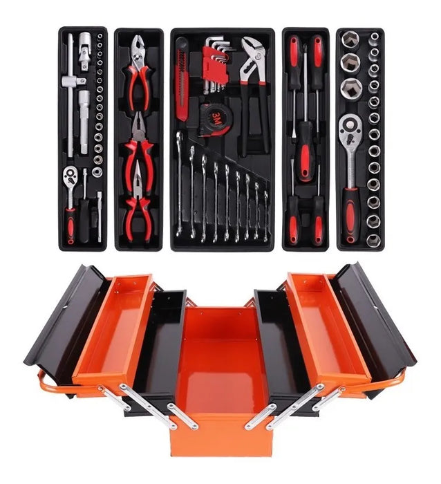 JUEGO DE HERRAMIENTAS 168 PZS PARA MAQUINARIA Y AUTOMÃ³VILE GRADO B