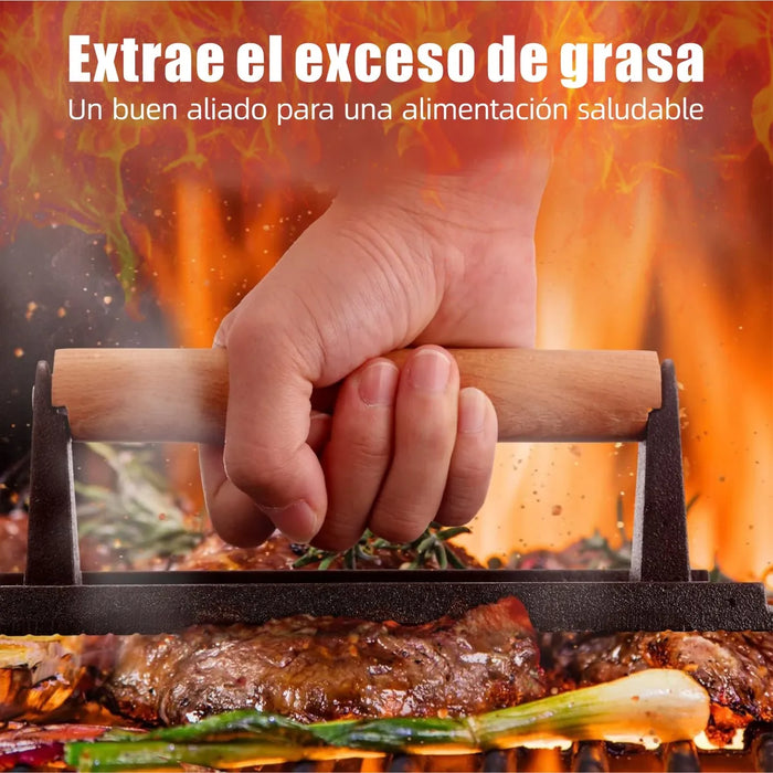 Prensa De Parrilla De Hierro Fundido Para Hamburguesas grado b