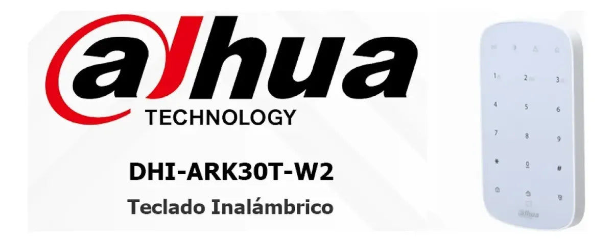 TECLADO INALAMBRICO INTERIOR TOUCH PARA ALARMA DAHUA BLANCO GRADO B
