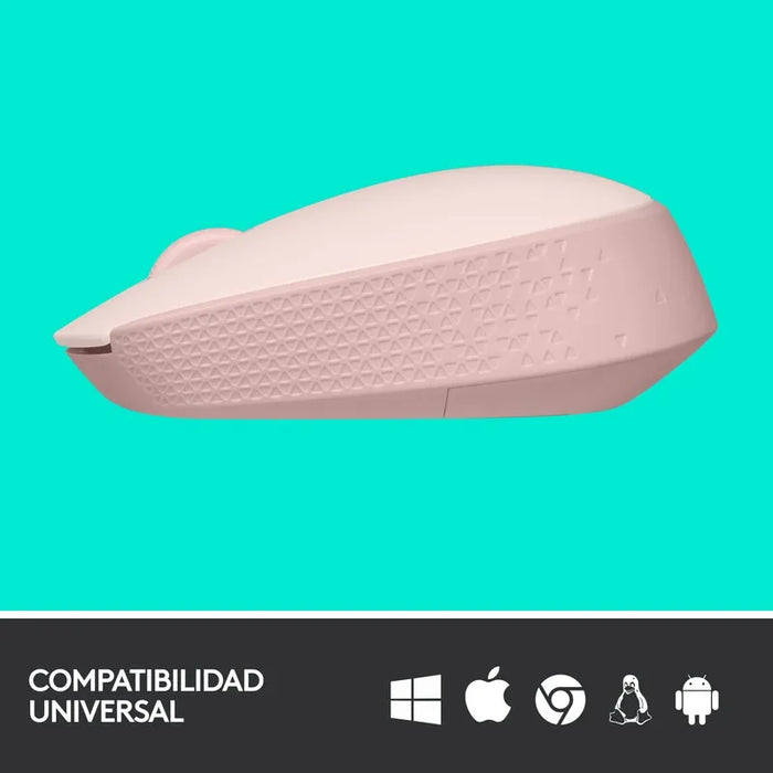 mouse logitech m170- 910-006862 inalámbrico óptico color rosa Grado B