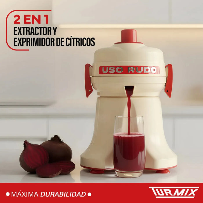 EXTRACTOR DE JUGOS TURMIX USO RUDO BEIGE GRADO B