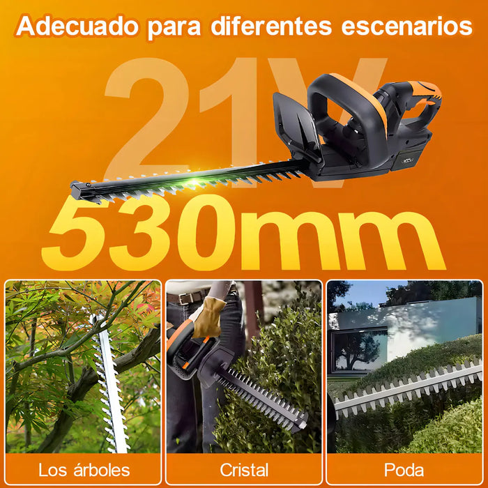 CORTASETOS ELÉCTRICO INALÁMBRICO 2200W- 2 BATERIAS Y MANGO GIRATORIO 180Â°, CORTASETOS INALAMBRICO, NEGRO Y AMARILLO, 48V... NEGRO/AMARILLO GRADO B