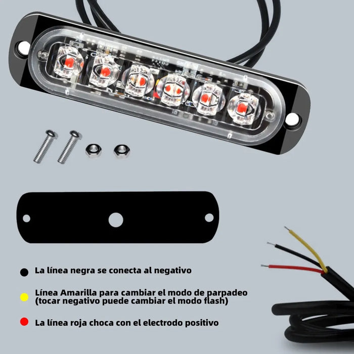 Juego de 2 Estrobos Laterales de 16 Funciones M 8305