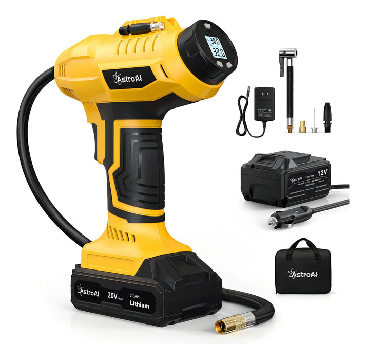 Astroai Compresor De Aire Inalámbrico Para Inflar Neumáticos, Batería Recargable,160 Psi,bomba De Aire Portátil De Mano Para Automóvil De 12 V, Aire Inflador Eléctrica, GRADO B