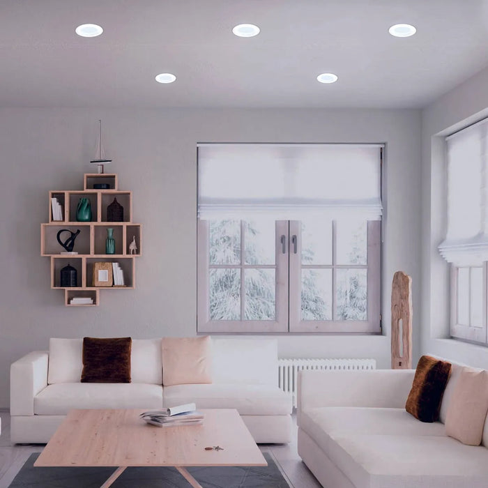 Pack 6 Lamparas Techo Led 9w, 3000k, Estevez, Color Blanco Blanco