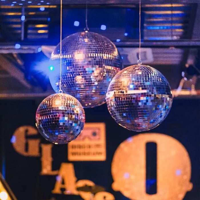 BOLA DE ESPEJO DE LUZ DE DISCOTECA MOTORIZADA 40CM 16 PULG BLANCO GRADO B