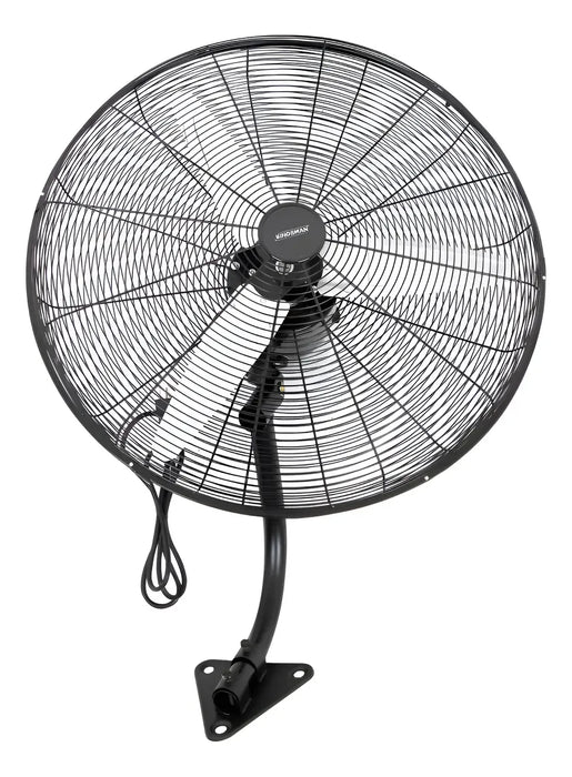 VENTILADOR DE PARED INDUSTRIAL 26 PULGADAS ALUMINIO KINGSMAN ESTRUCTURA NEGRO DIÁMETRO 66 CM FRECUENCIA 60 HZ GRADO B