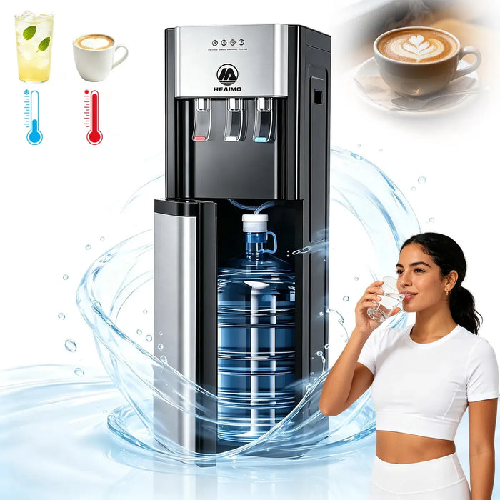 DISPENSADOR DE AGUA VERTICAL DOMÃ©STICO HEAIMO PLATEADO GRADO B