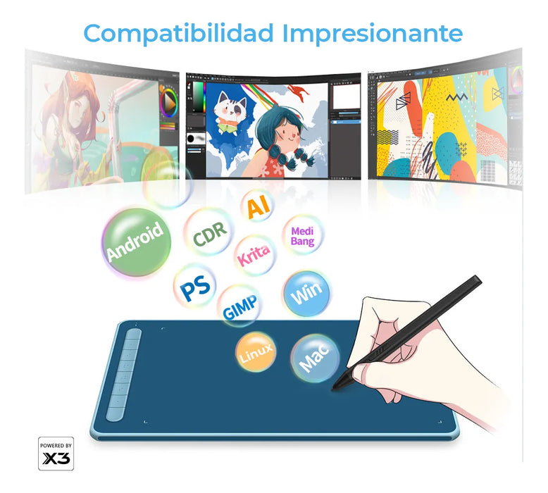 Tableta Grafica Drawing Deco Lw Con Bluetooth De Coloresxp-p 1 GRADO A