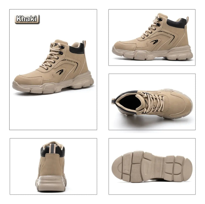 BOTAS DE SEGURIDAD HOMBRE MUJER ZAPATOS INDUSTRIAL TRABAJO TALLA 27 MX GRADO B
