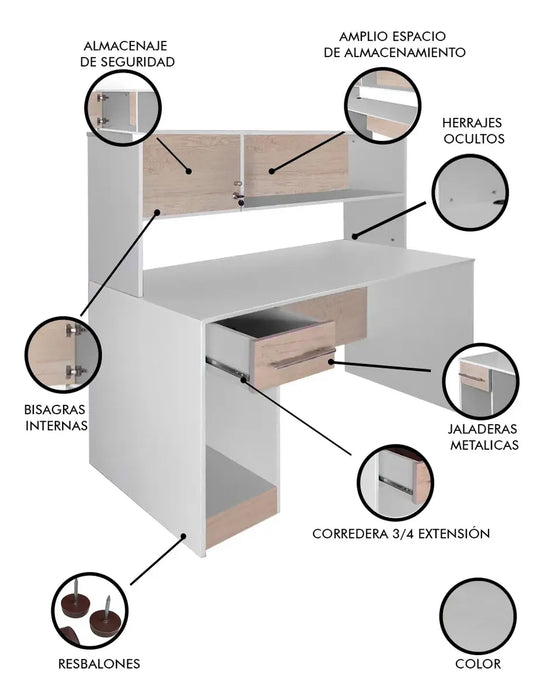 ESCRITORIO MINIMALISTA DECOMOBIL MESA PARA CO GRADO B