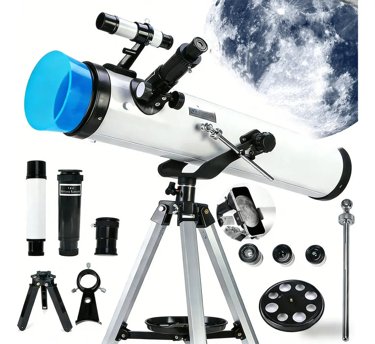 TELESCOPIO ASTRONÓMICO PROFESIONAL 114/700MM HD 35X-525X BL GRADO B