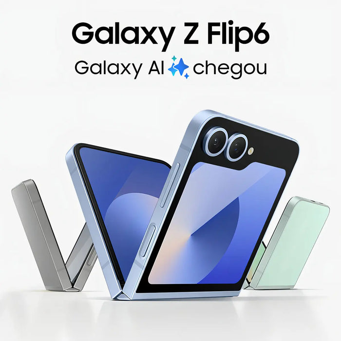 TELÉFONO CELULAR SAMSUNG GALAXY Z FLIP6 5G, 256 GB, 12 GB DE RAM, PANTALLA 6.7, CÁMARA. DUAL+ SELFIE DE 50 MEGAPÍXELES, GALAXY AIR BLUE - EXCELENTE (REACONDICIONADO) GRADO B