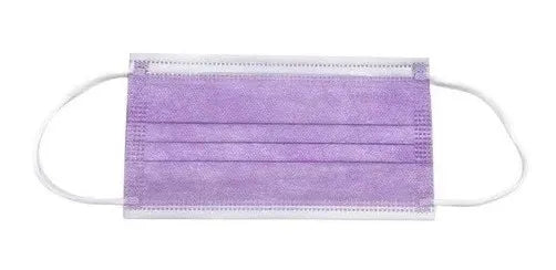 CUBREBOCAS TRES PLIEGOS INFANTIL ELASTICO VIOLETA CAJA CON 50 PZAS GRADO B