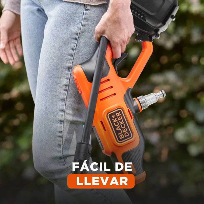 HIDROLAVADORA ELECTRICA BLACK+DECKER HOGAR BCPC20D1 NARANJA CON 24.132BAR DE PRESION MAXIMA - 60HZ GRADO B