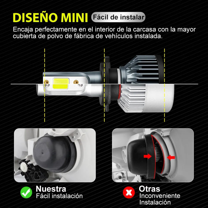 Kit De Faros Led Auto H4 H13 9004 9007 Para Luz Alta Y Baja