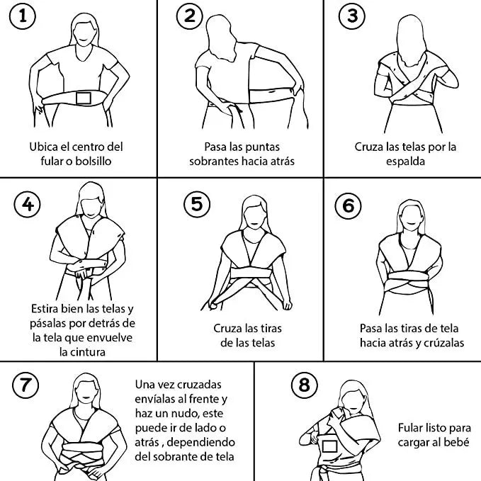 👶 NENUCO FULAR ELASTICO PARA BEBE Y RECIEN NACIDO ERGONOMICO LOTE CON 12 PIEZAS GRADO B 👶