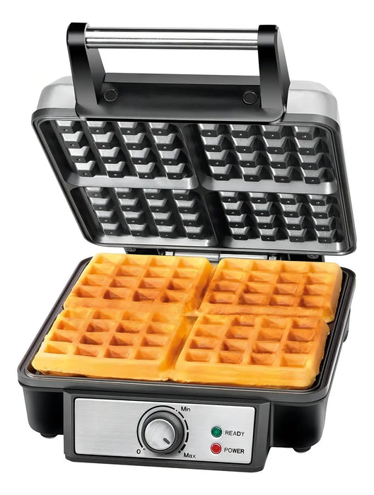 WAFFLERA BELGA HEAT+ PREMIUM 4 REBANADAS ACERO MASTERCHEF GRADO B