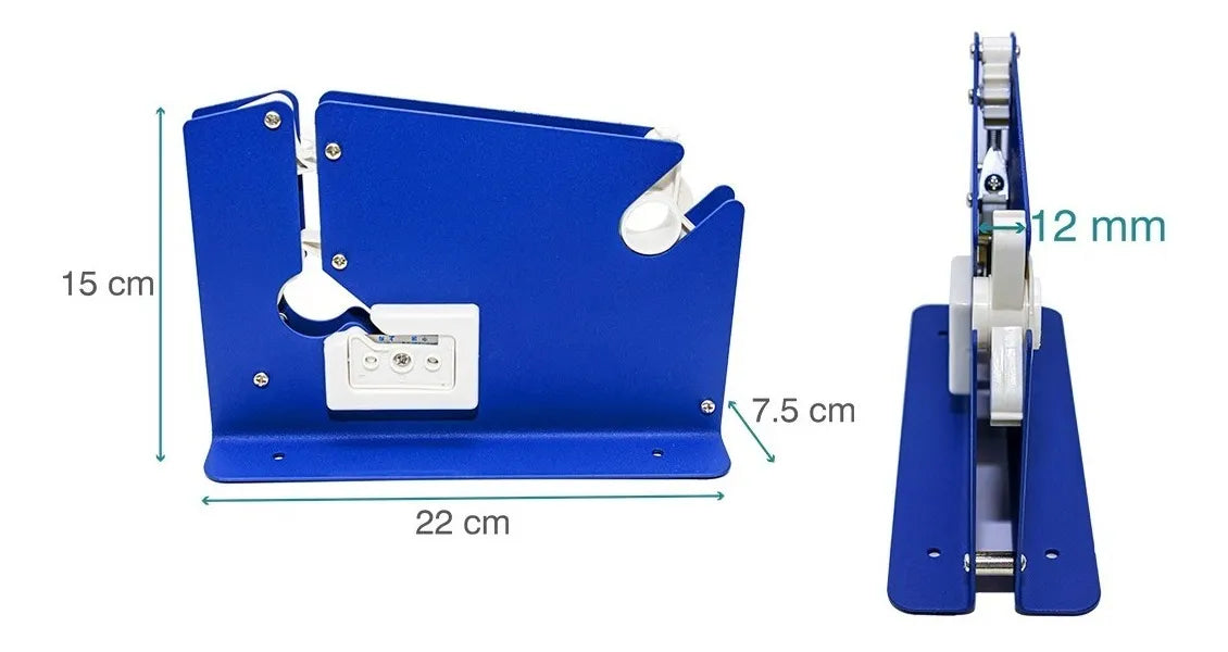 Despachador cinta cierra bolsa c10 rollos de cinta roja kit GRADO B