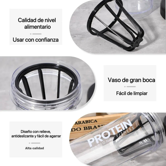 2pcs Proteina Shaker Gym Mezcladora Productos Deportivos Grado A
