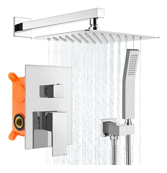 BANNA REGADERA DUCHA METAL 20CM ALTA PRESION PARED CON ROCIADOR GRADO B