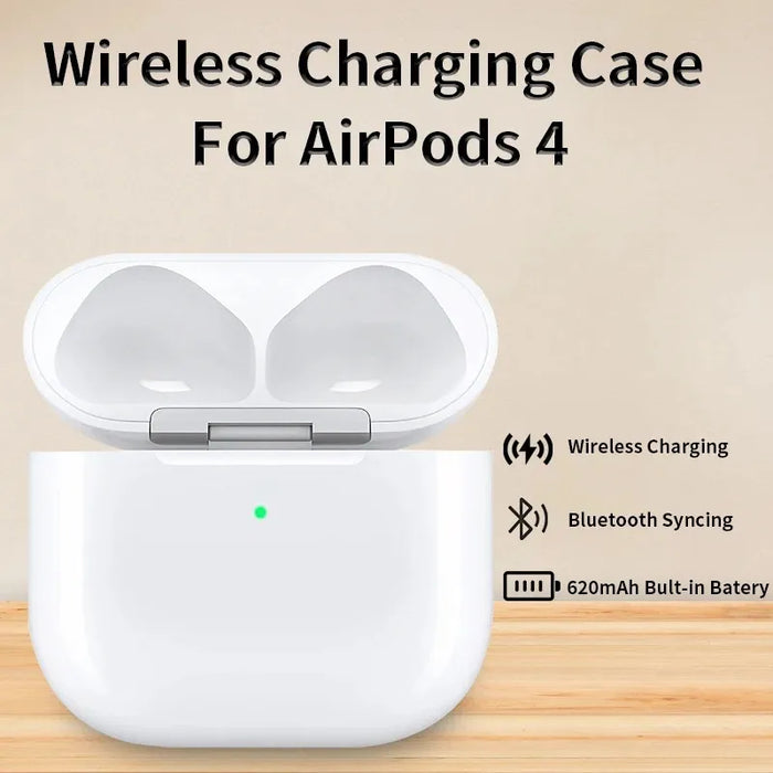 Caja De Carga Inalámbrica De Compatible Con AirPods 4 Blanco Grado B - TiendaKomet México