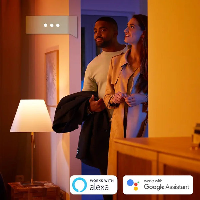 Pack X4 Focos Philips Hue Get Started E26 + Hue Bridge Color De La Luz Blanco Cálido, Blanco Frio Y Multicolor grado B