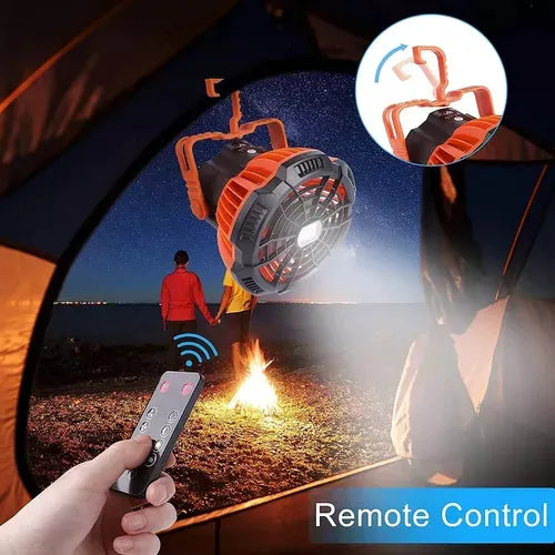 Ventilador para Acampar 7800 mAh con Linterna LED Grado A