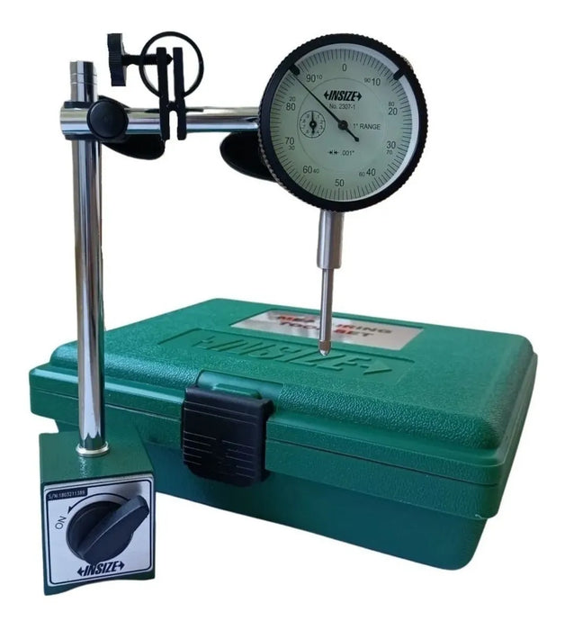 Insize - Juego Indicador Caratula 0-1 In Con Base Magnetica