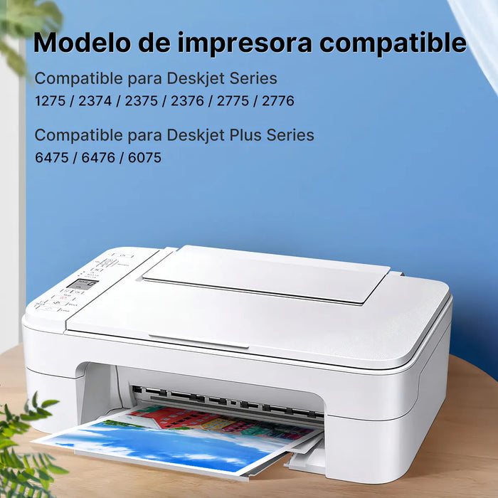 CARTUCHO ALTERNATIVO GPC IMAGE PARA 667XL NEGRO PARA HP PARA HP DESKJET INK ADVANTAGE 1275/2374/2375/2376/2775/2776/6475/6476/6075 GRADO B